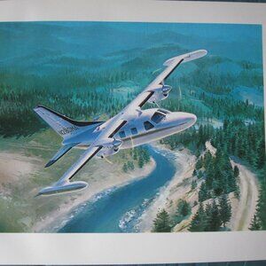 Keith Farris Aviation 9" x 11" Bookplate Print - Mitsubishi MU-2